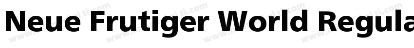 Neue Frutiger World Regular字体转换